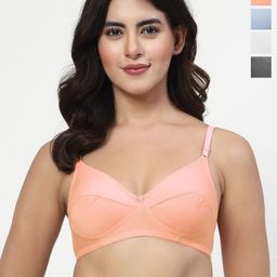 LILY Pack of 4 Full Coverage Non Padded Everyday Bra-image-17
