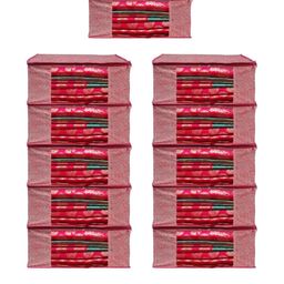 AMAK INC Pink Fabric Multi-Utility Wardrobe Organisers-picture-19