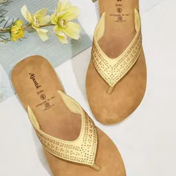 Ajanta Women Embellished T-Strap Flats-31