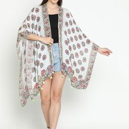 Tiara Ethnic Motifs Printed Open Front Shrug-35