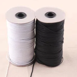 knottycord Elastic Thread and Cord Black, White Elastic image 3
