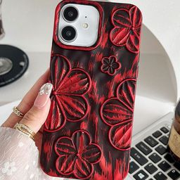 Luxury Kase Floral Printed iPhone 12 Back Case Mobile Accessories-image-96