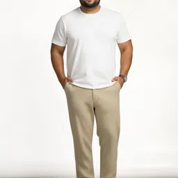 The Pant Project Men Checked Comfort Slim Fit Wrinkle Free Trousers-picture-22