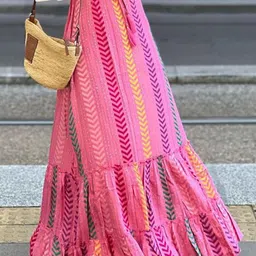 Routes by All About You Printed Flared Maxi Skirt-image-0