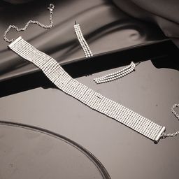 Jazz and Sizzle 18 k Rhodium-Plated & American Diamond-Studded Jewellery Set-image-21