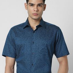 Van Heusen Men Floral Printed Pure Cotton Formal Shirt-image-83