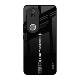 QRIOH Follow Your Dreams Printed Vivo V50 5G Glass Back Case Mobile Accessories-image-82