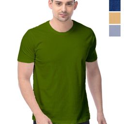 COLOR CAPITAL Unisex Pack Of 4 Solid Round Neck Cotton T-shirts-image-16