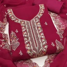 SYS Brand - Shop Your Style Floral Embroidered Unstitched Dress Material-image-23