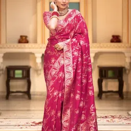 zinzraa Ethnic Motifs Zari Pure Silk Kanjeevaram Saree-picture-50