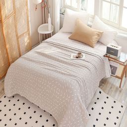 JC HOME Grey Melange AC Room 300 GSM Double Bed Quilt-picture-26