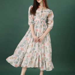 Women Fit and Flare Multicolor Midi/Calf Length Dress-image-33