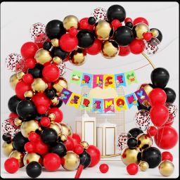 set-Fantastic Rice Ceremony/Annaprashan Red Gold Black 18 Each with banner-image-101