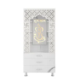 Old Wolf Furniture White Engineered Wood LED Light Home Temple-image-31