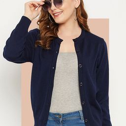 Zigo Women Woollen Crop Cardigan-image-18
