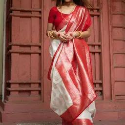 AMRUTKALA SAREES Woven Design Zari Banarasi Saree-picture-41