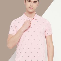 OGEN Men Printed Polo Collar Pockets T-shirt-image-89