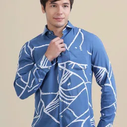 AMSWAN Men Opaque Printed Casual Shirt-picture-24