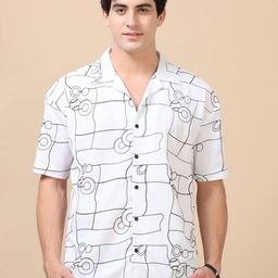 Bushirt Men Classic Opaque Printed Casual Shirt-picture-35