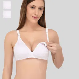 Fabme Solid Full Coverage Non Padded Non-Wired Maternity Bra-picture-5