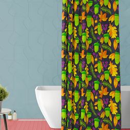 ArtzFolio Green & Black Printed Waterproof Shower Curtain-picture-16