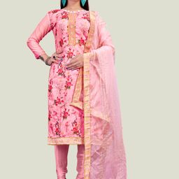 HERE&NOW Embellished Unstitched Dress Material-picture-42