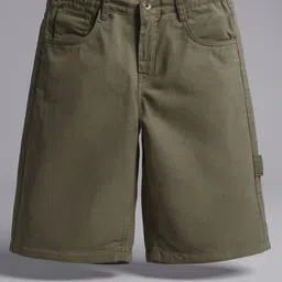 Purple United Kids Boys Relaxed Fit Mid-Rise Cotton Bermuda Shorts-picture-20