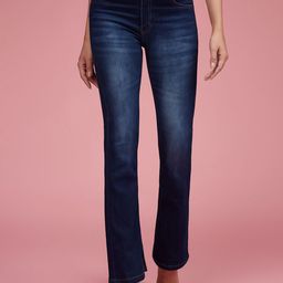 Miss Chase Women Mid Rise Bootcut Fit Light Fade Stretchable Jeans-picture-49