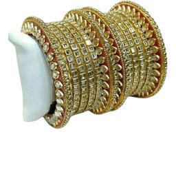 JSRS CREATIONS Set Of 18 Gold-Plated Bangles-image-74