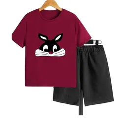 MGRS Kids-Unisex Maroon Clothing Set-picture-6