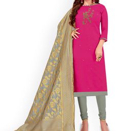 Maroosh Floral Embroidered Beads and Stones Unstitched Dress Material-image-74