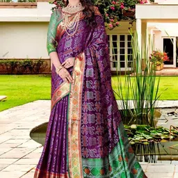 jayant creation Bandhani Zari Pure Silk Patola Saree-picture-41