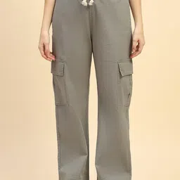Global Republic Women Relaxed Straight Fit High-Rise Trousers-image-18
