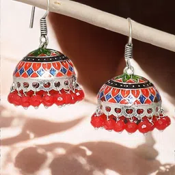 OOMPH Dome Shaped Jhumkas Earrings-12