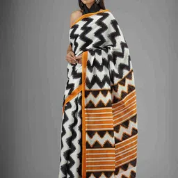 ARPITA FASHION Abstract Printed Chanderi Saree-12