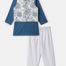 Nauti Nati Boys Printed Regular Cotton Kurta With Pyjamas-picture-47