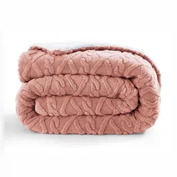 bsb home Orange Heavy Winter 500 GSM Single Bed Blanket-50