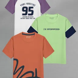 HELLCAT Boys 3 Printed Applique T-shirt-image-25