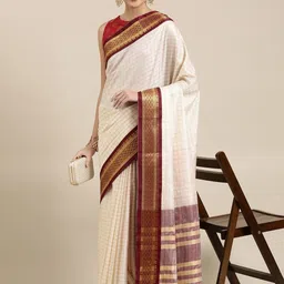 LeeliPeeri Designer Woven Design Zari Saree-image-4