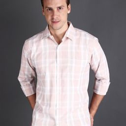 APPEL TOUCH Men Comfort Tailored Fit Opaque Checked Casual Shirt-image-78