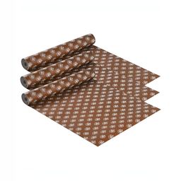 Aura Brown 3 Pieces Water Resistant Shelf Liner Mats Roll Organisers-54