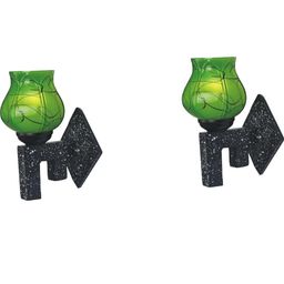 1ST TIME Green & Black Solid Glass Traditional Cylinder Wall Lamps Wall Lamps-picture-4