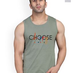 SLOWLORIS Pack Of 2 Printed Combed Cotton Gym VSL26 CMB(CHS LGTGREEN)(PLAIN BLACKGREY)-image-28