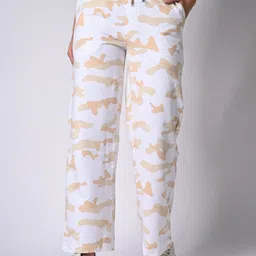 Kraus Jeans Women Printed Straight Fit High-Rise Trousers-picture-12