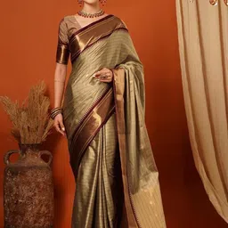 SHIV FASHION Women Cream Sarees-image-54
