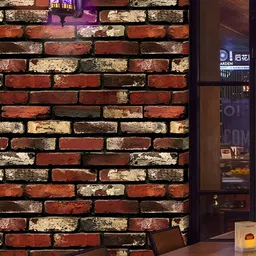 INDIAN ROYALSBrown & Beige Brick Design Peel & Stick Waterproof Self-Adhesive Wallpaper-image-85