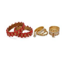 1ST TIME Set Of 8 Artificial Stones & Beads Glass Bangles-picture-27