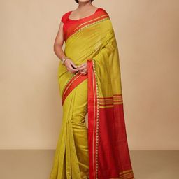 BENGAL HANDLOOM Art Silk Taant Saree-image-32