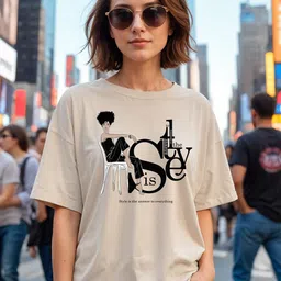SMARTEES Women Printed Drop-Shoulder Cotton T-shirt-picture-30