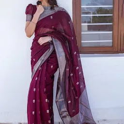 VILLE FASHION Ethnic Motifs Zari Kota Saree-picture-47
